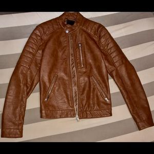 H&M brown biker leather jacket :)